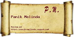 Panik Melinda névjegykártya